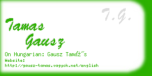 tamas gausz business card